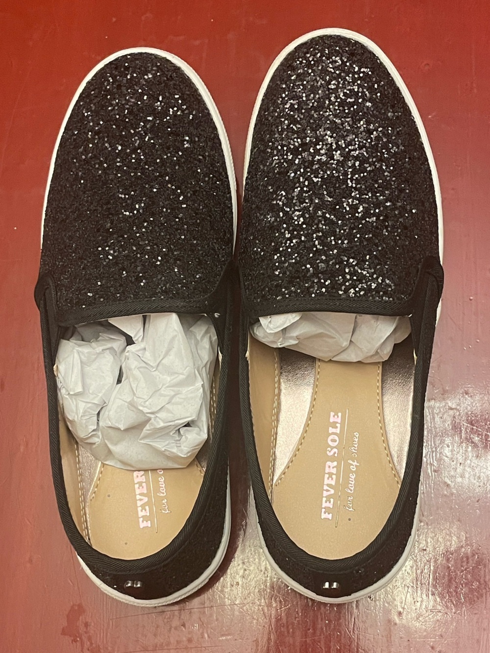Fever Sole Black Glitter Women's Sneakers